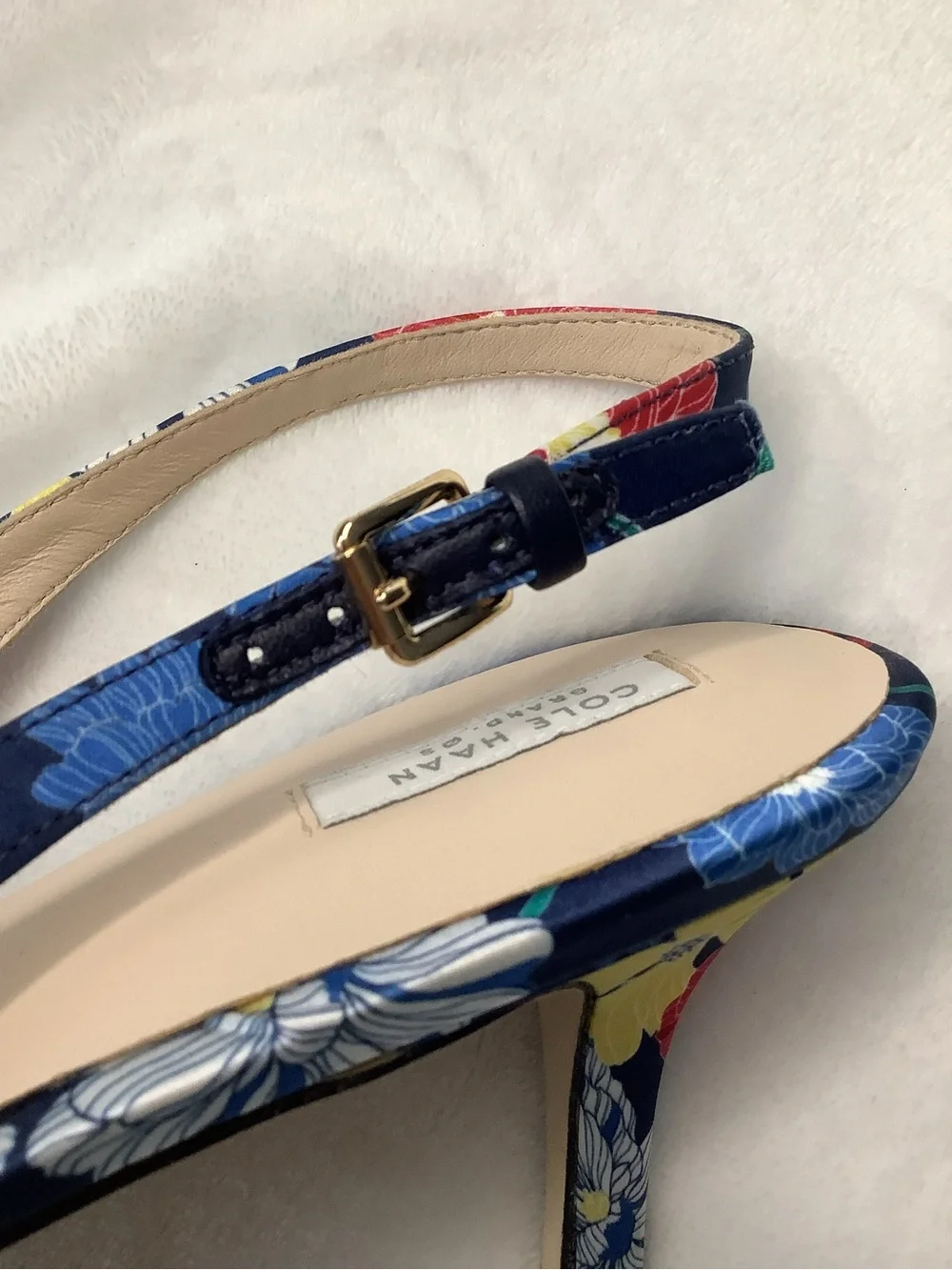 Cole Haan Sz 11B Vesta Floral Slingback Heels, Pumps ~ New Without Box